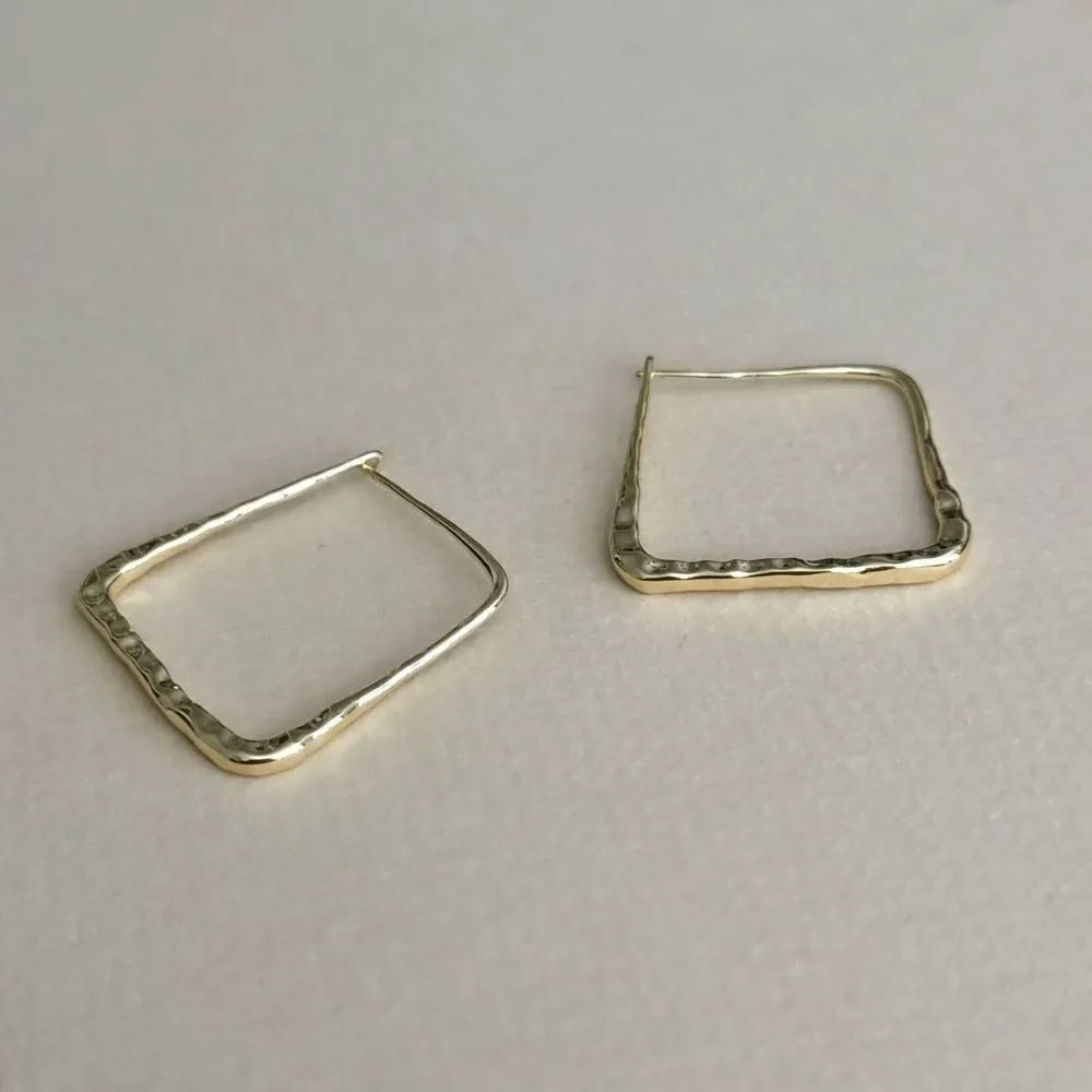 Square Hoop Earrings #2387 - Picture 4 of 5